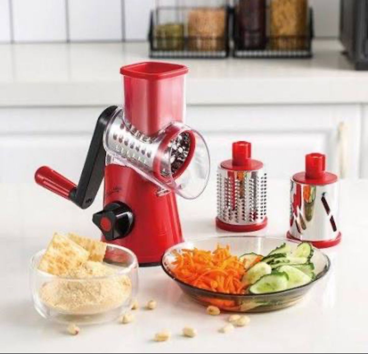 TableTop Drum Grater – Manual Vegetable Cutter, Slicer & Grater |