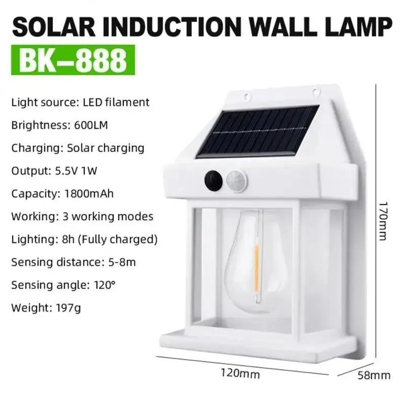 Solar Motion Sensor Outdoor Wall Light