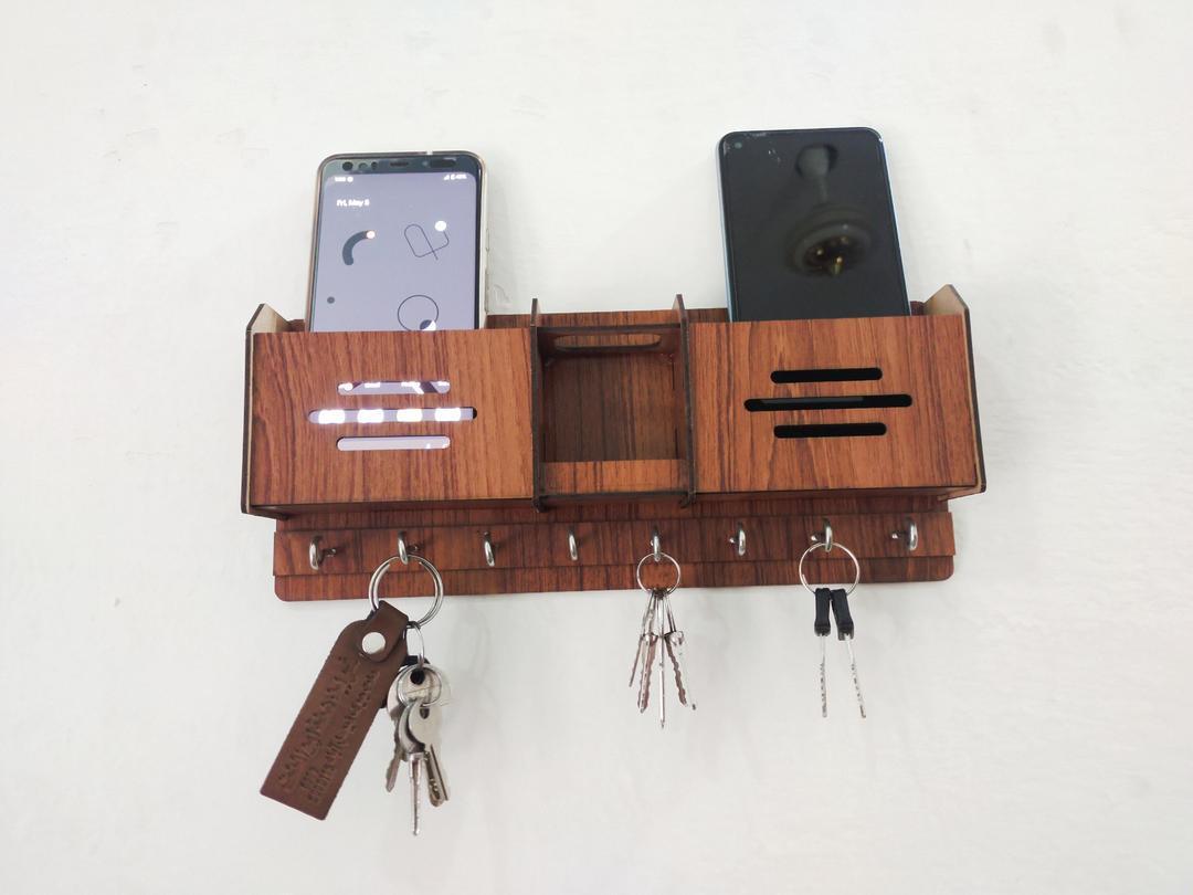 Wooden Mobile & Key stand