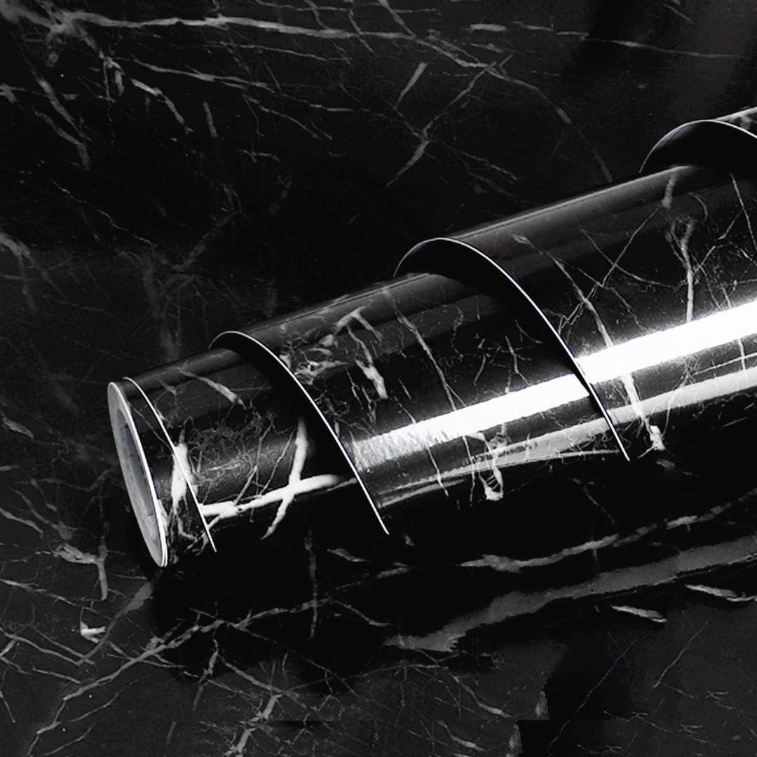 Black Marble Self Adhesive Sheet