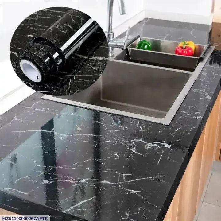 Black Marble Self Adhesive Sheet