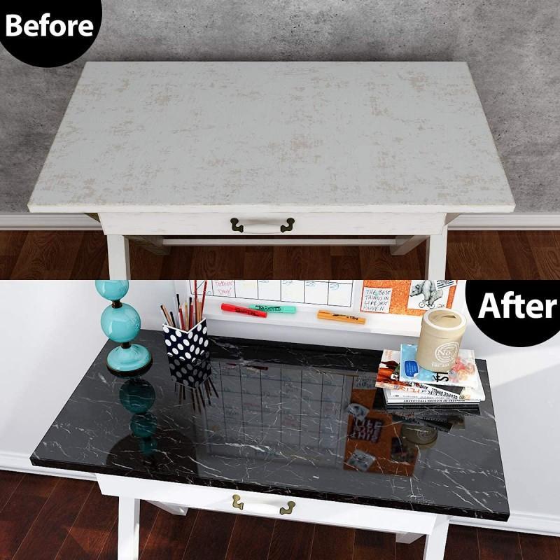 Black Marble Self Adhesive Sheet